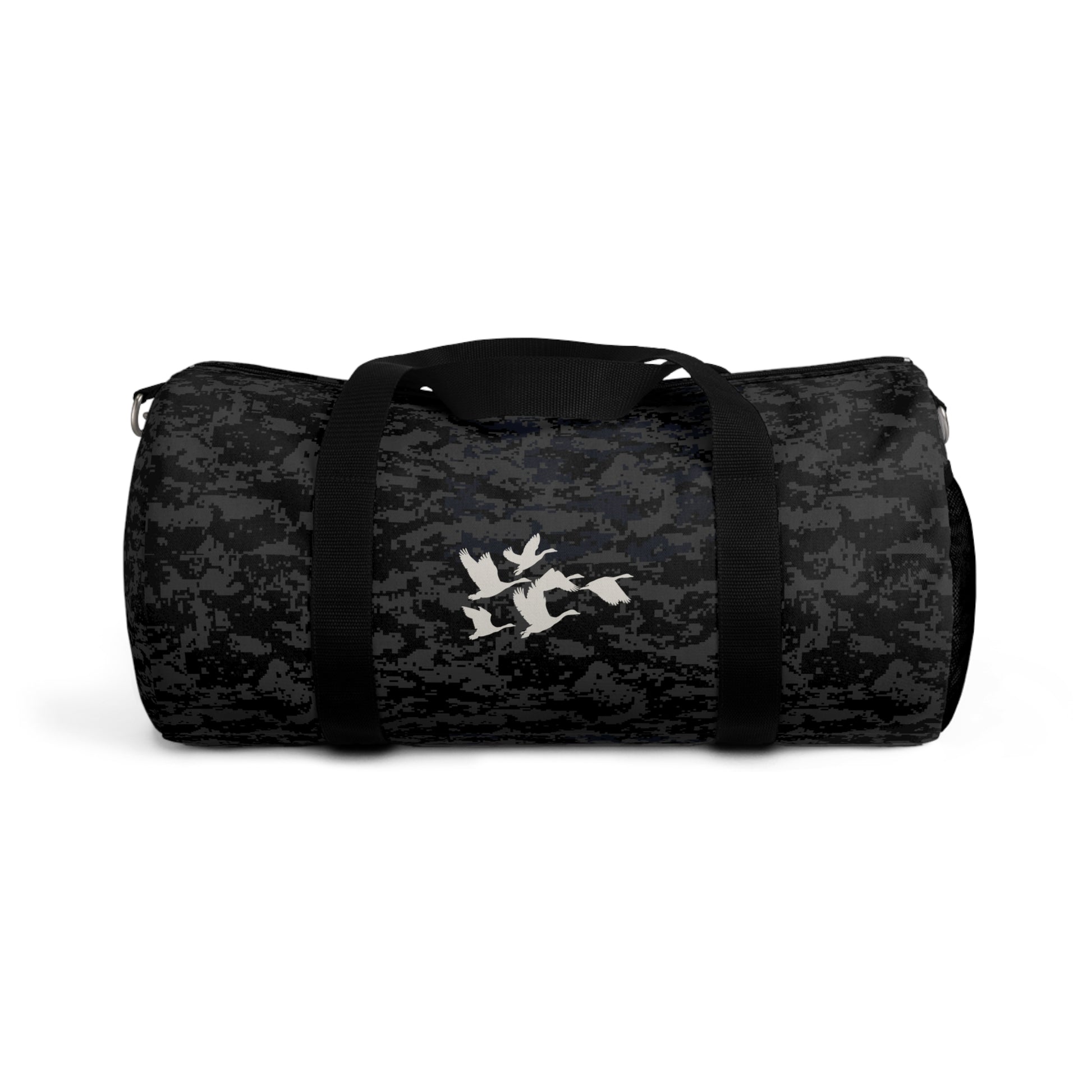 Black Digital Camo Duffel Bag - Tactical Travel & Gym Gear