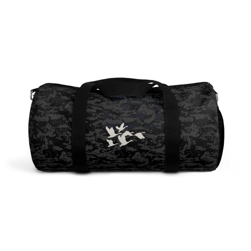 Black Digital Camo Duffel Bag - Tactical Travel & Gym Gear