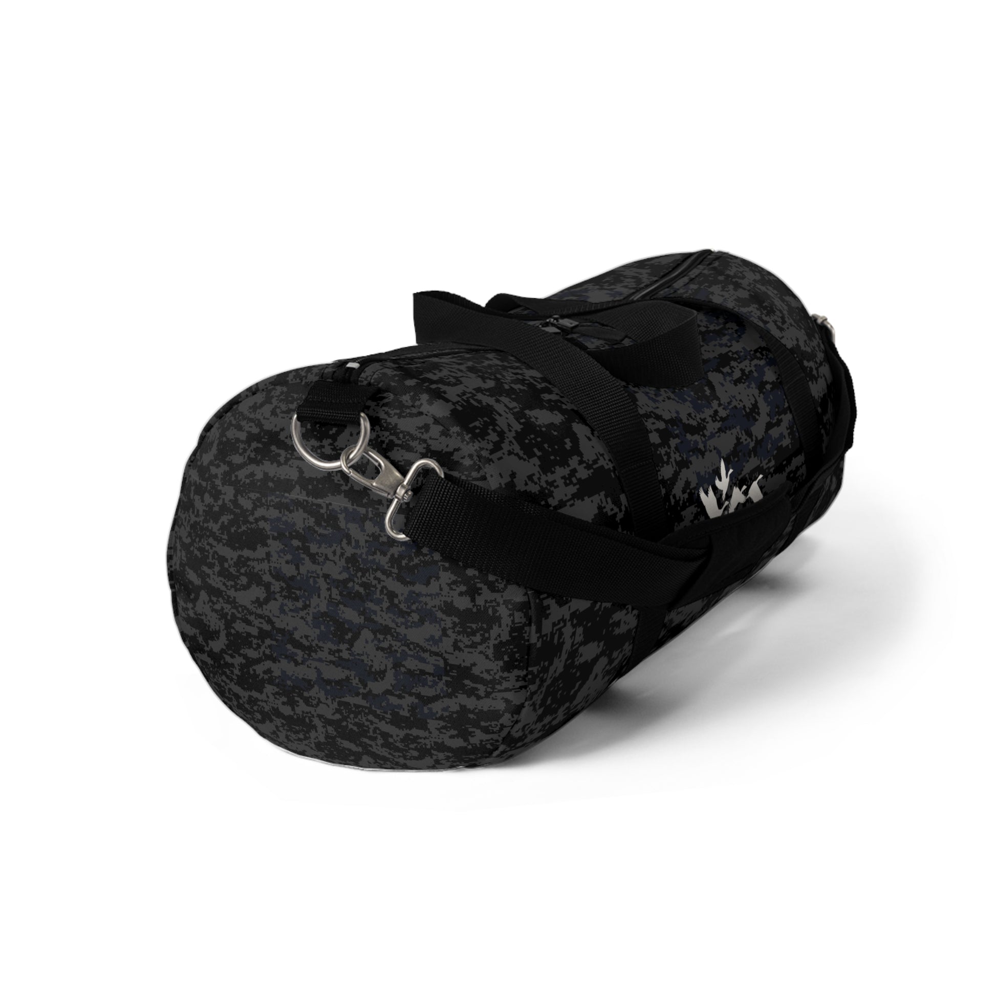 Black Digital Camo Duffel Bag - Tactical Travel & Gym Gear