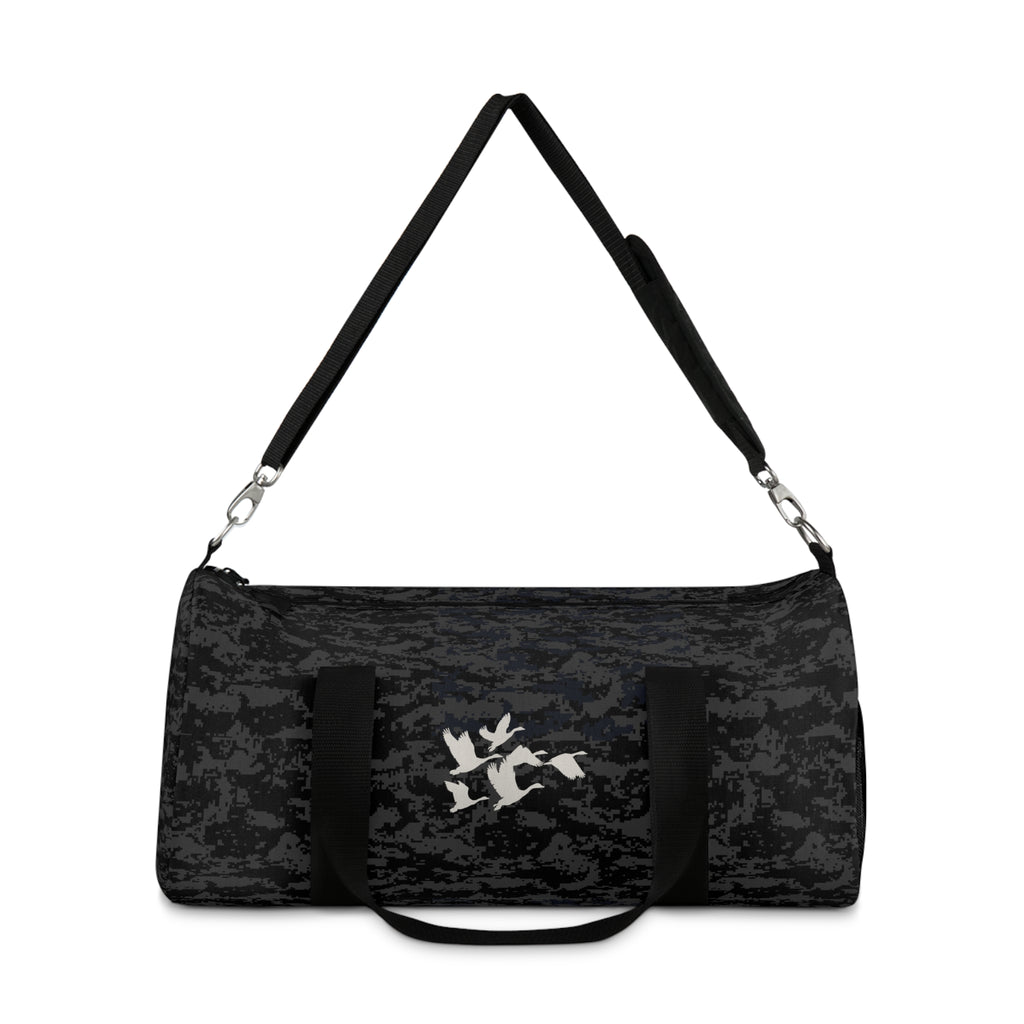 Black Digital Camo Duffel Bag - Tactical Travel & Gym Gear