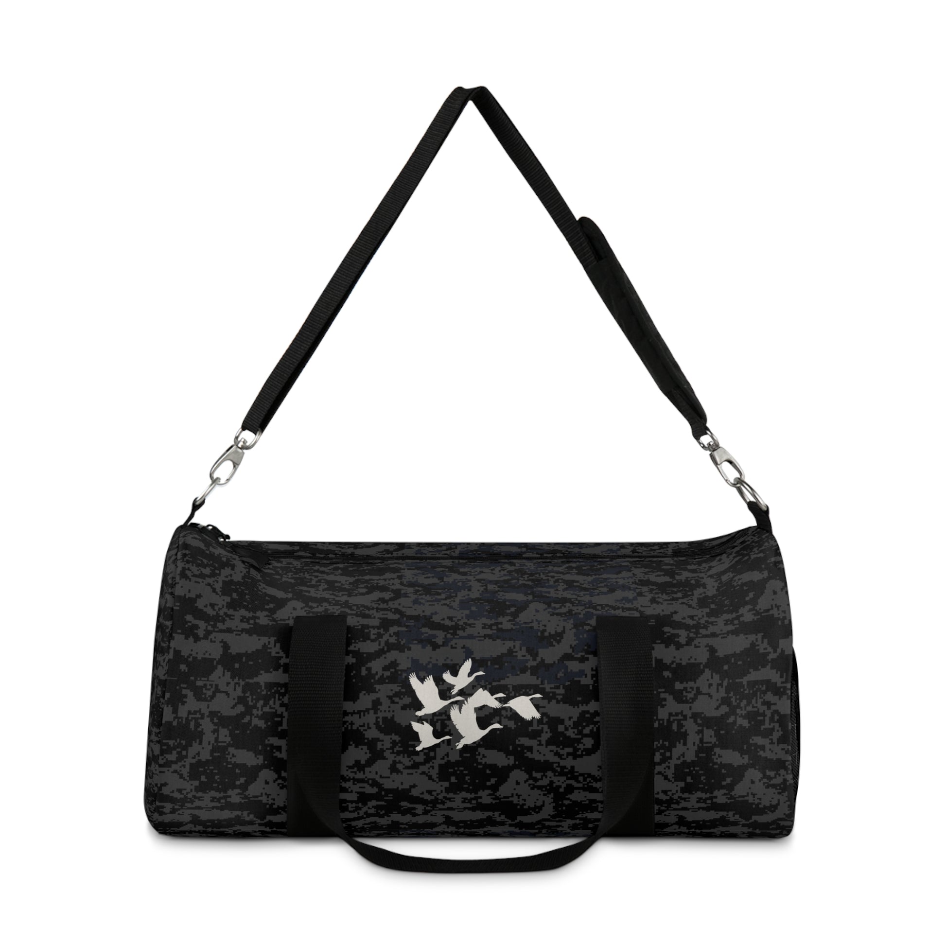 Black Digital Camo Duffel Bag - Tactical Travel & Gym Gear