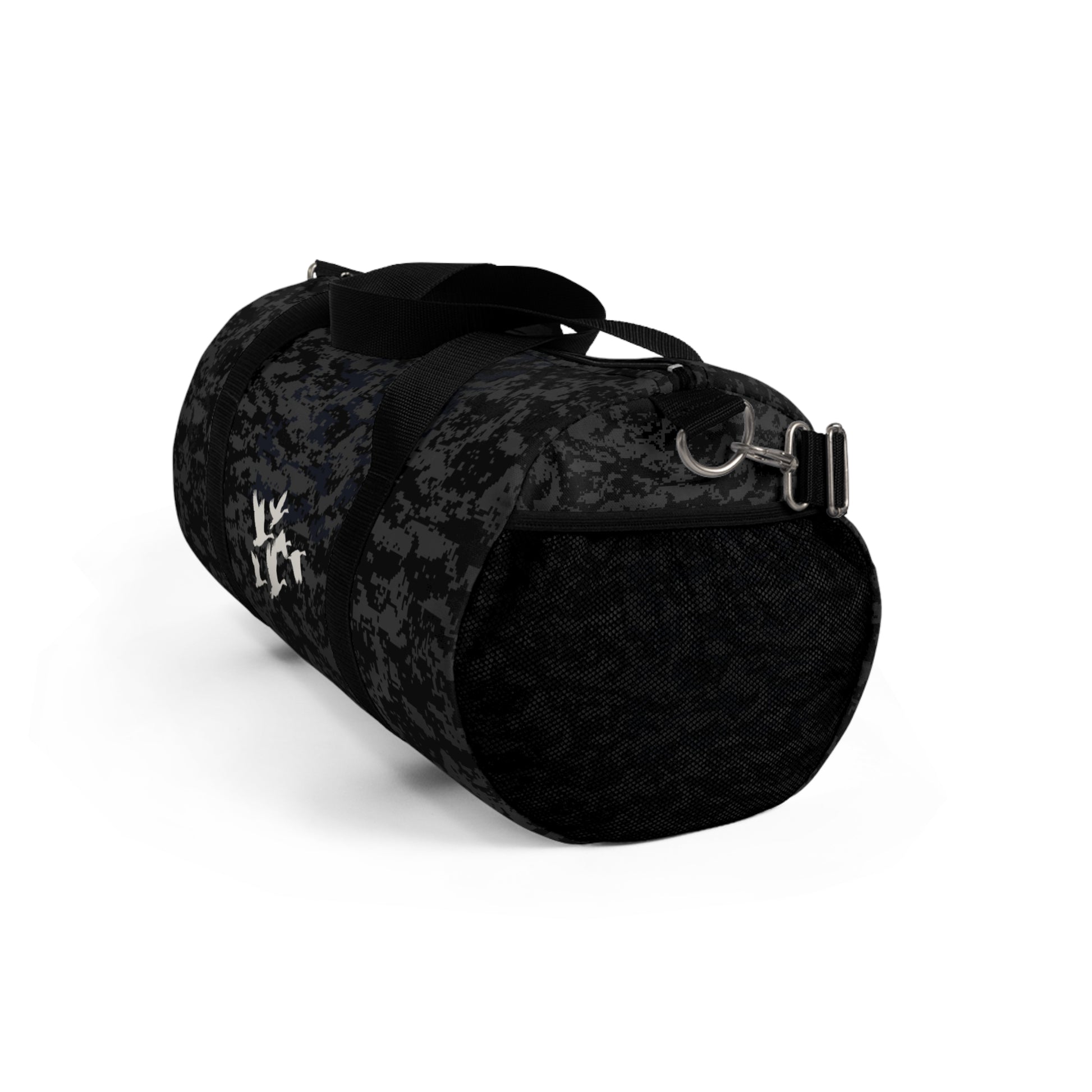 Black Digital Camo Duffel Bag - Tactical Travel & Gym Gear