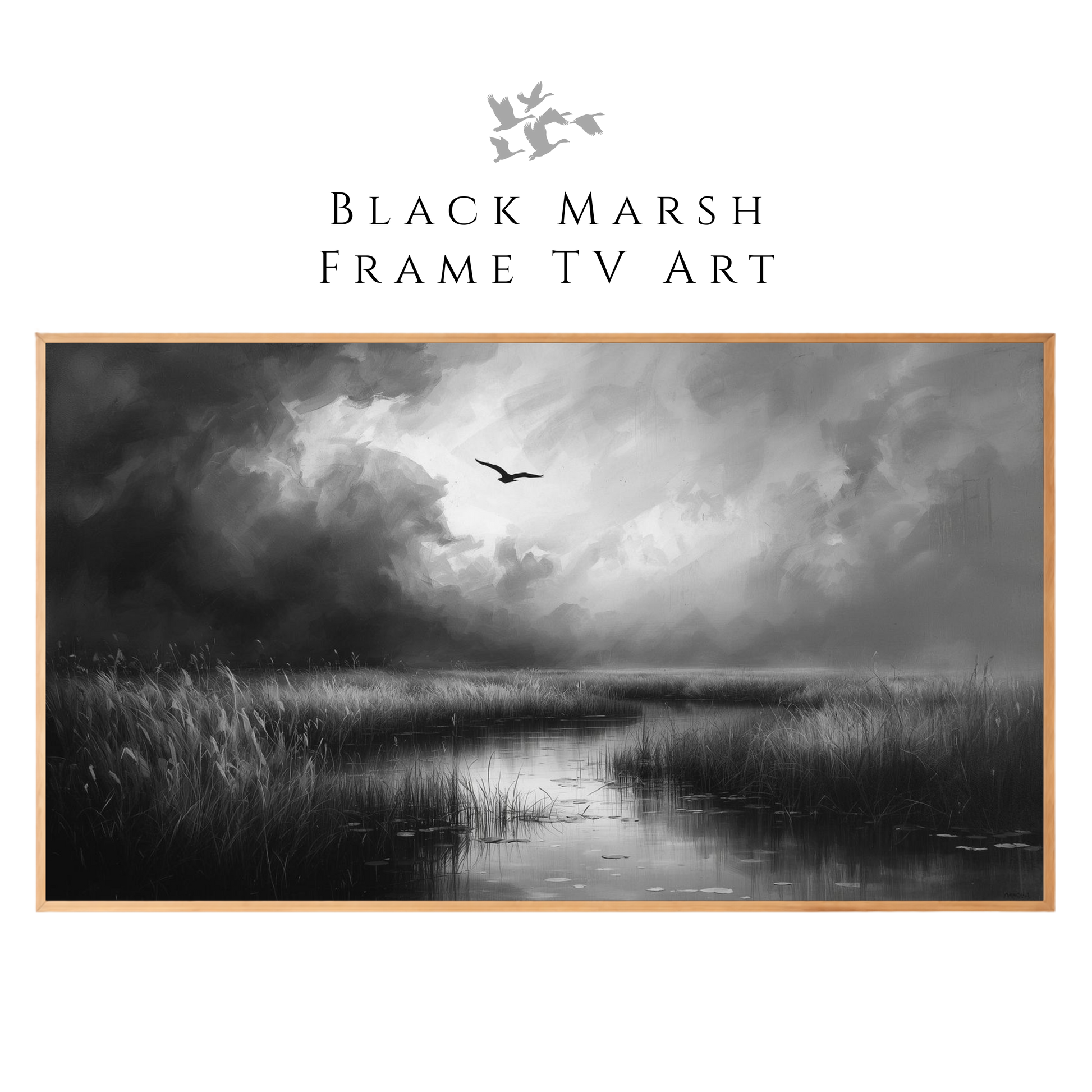 Black Marsh Frame TV Art