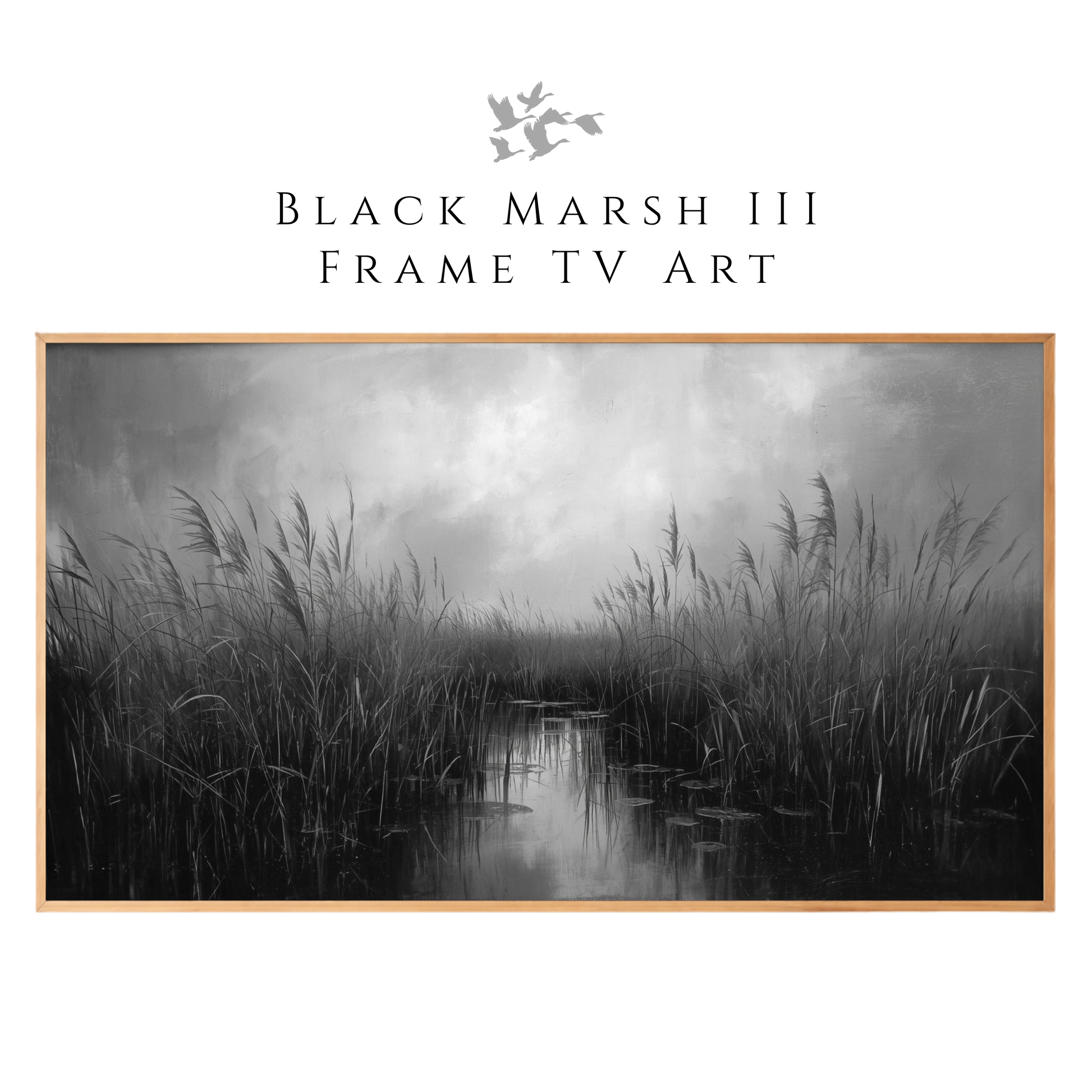 Black Marsh III Frame TV Art