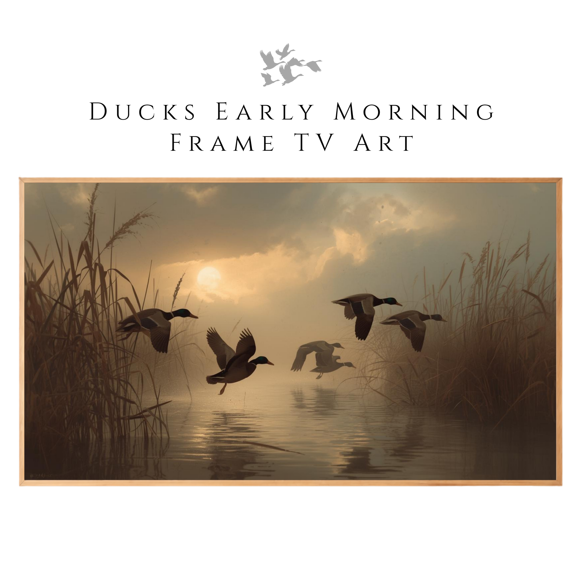 Ducks Early Morning Frame TV Art